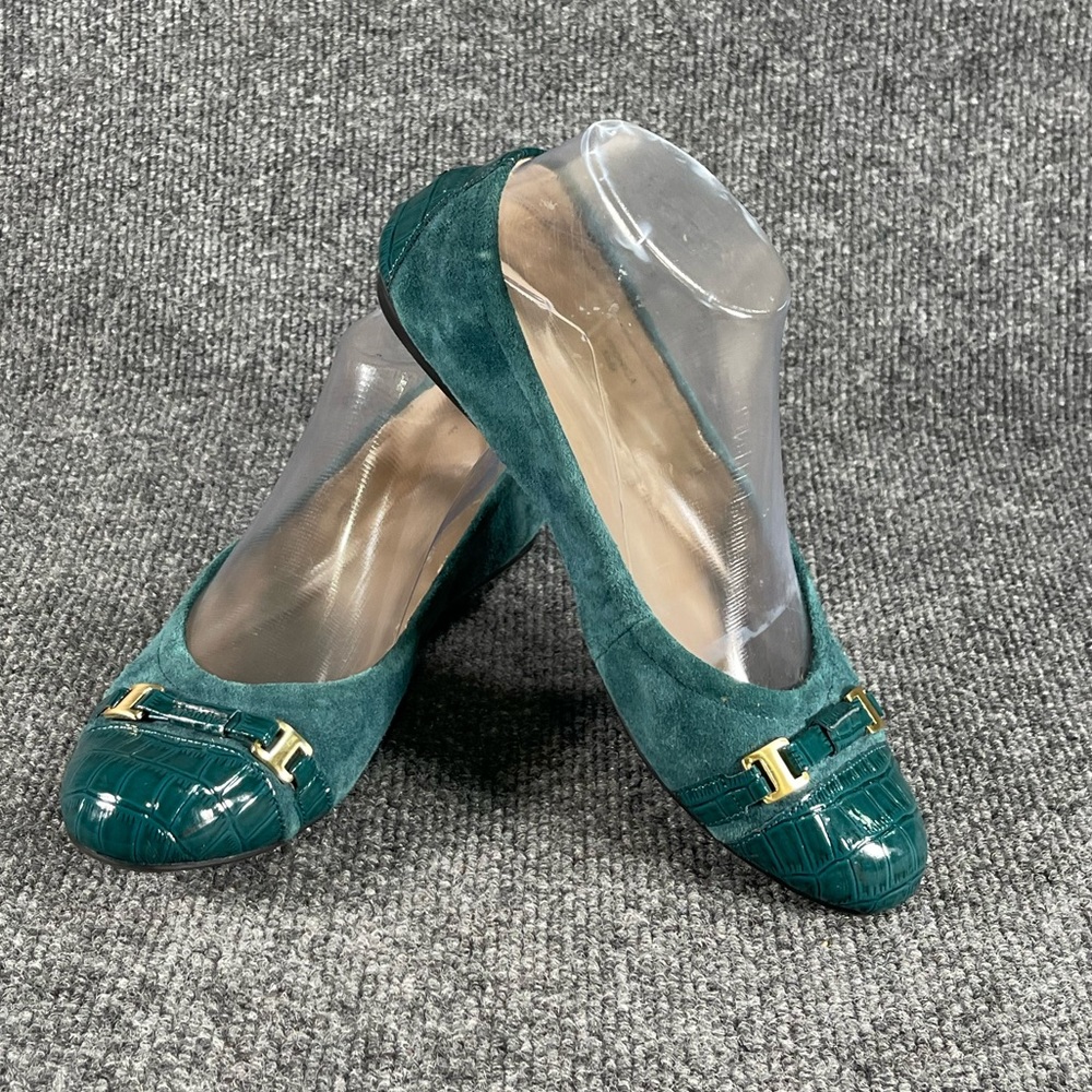 **Tahari Women's VeronicaTeal Flats Shoes Size 6.5 M